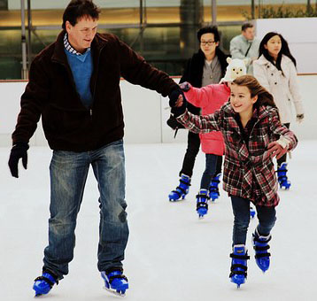Family skating